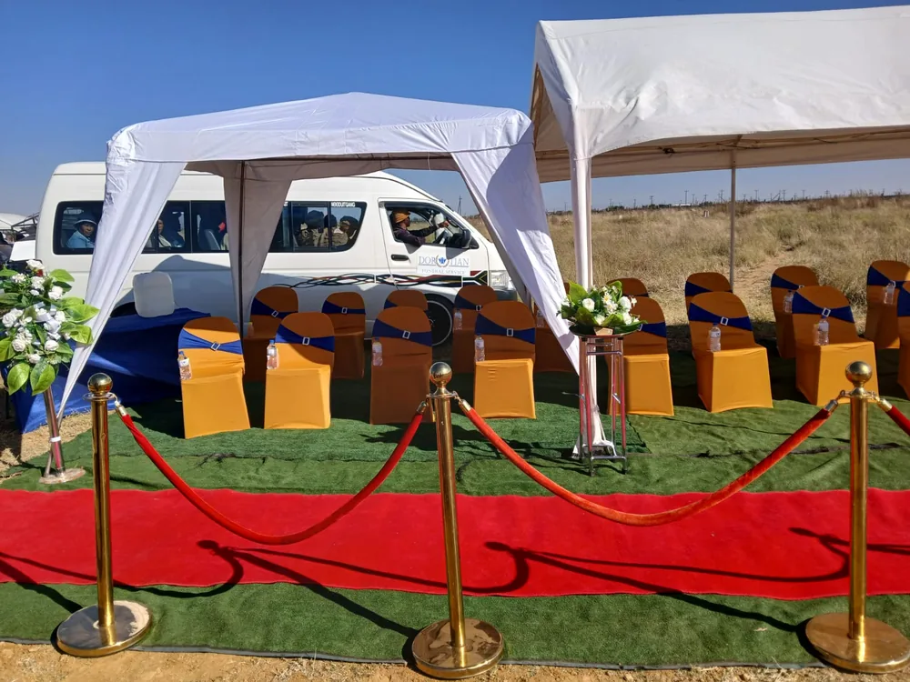A Bambanani funeral setup